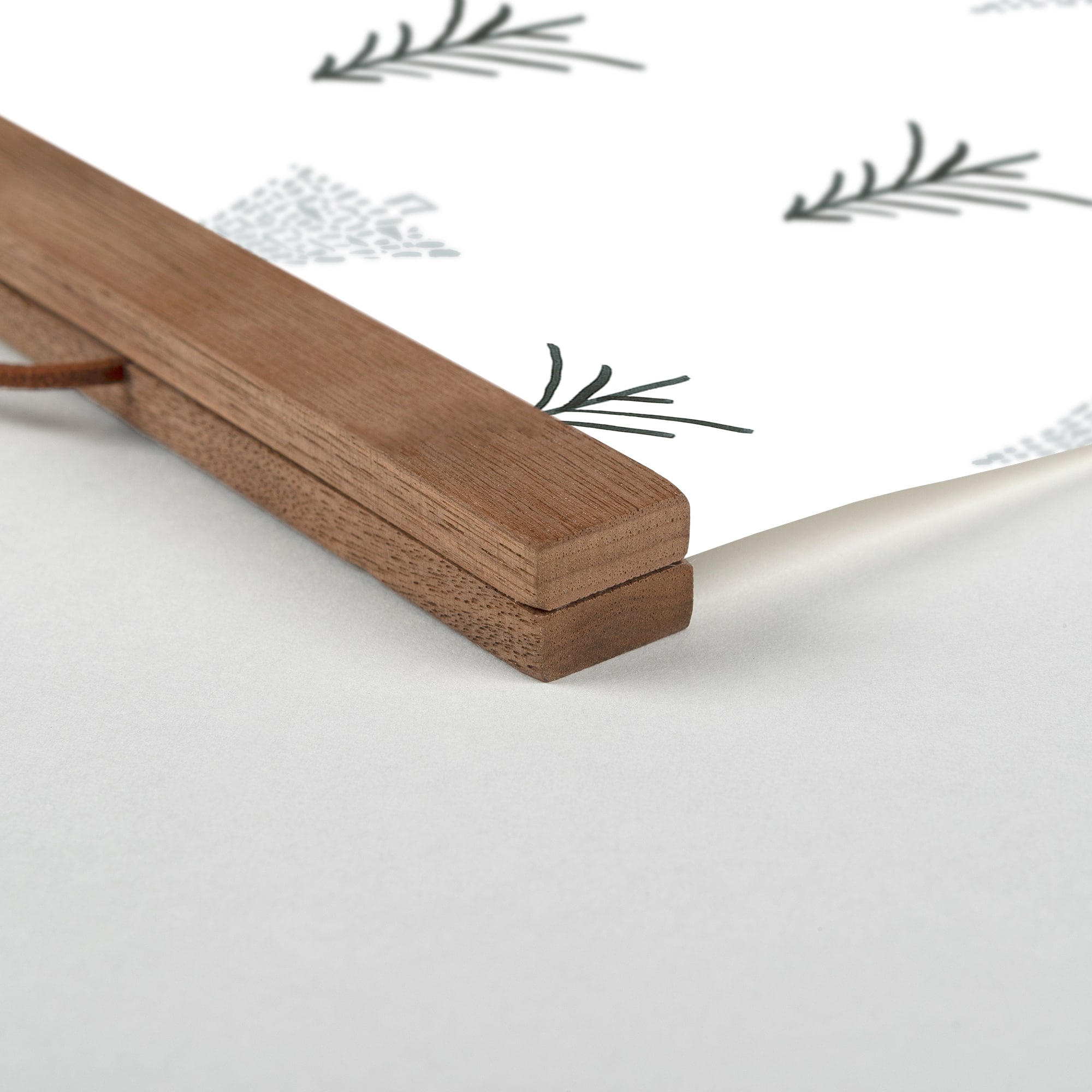 Primitive Winter Forest Teak Hanging Canvas